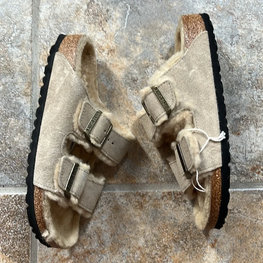 Birkenstock Arizona Shearling Slippers Sandals - Picture 7 of 13